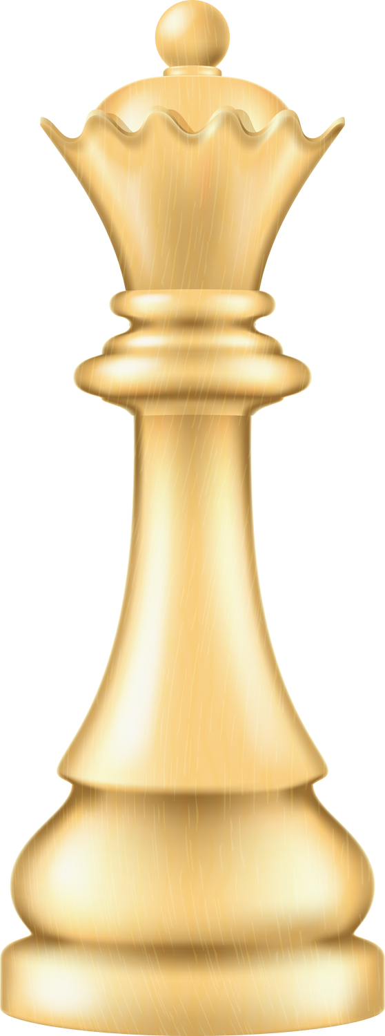 Wooden chess piece Queen